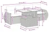 vidaXL 5-tlg. Garten-Sofagarnitur mit Kissen Schwarz Poly Produktbild-Vorschau 8
