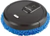 A black robotic vacuum cleaner with a blue mop attachment is shown from a slightly elevated angle against a white background. Náhled obrázku produktu