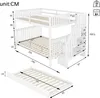 Flieks Etagenbett 140x200cm mit Stauraumtreppe, Hochbett Produktbild-Vorschau 7