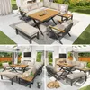 Merax Gartenmöbel Set mit X-Design und Metallrahmen, Produktbild-Vorschau 5