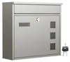 Wiltec Briefkasten V12 Edelstahl 360 x 115 x 315 mm, Produktbild-Vorschau 1