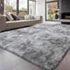 Hochflor Teppich Grau 160x230 cm Waschbar Anti-Rutsch Produktbild-Vorschau 1