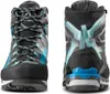 Bergschuhe für Damen; Modell "Trango Tech Woman Gtx" von La Sportiva; in Schwarz und Blau mit Schnürung und robustem Profil. Voir les images du produit