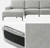 sweeek - 3-Sitzer-Sofa mit Stoffbezug - Recamiere links - Produktbild-Vorschau 4