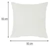 Kissenbezug 50x50 cm weiß Struktur Leinenoptik Kissenhülle Produktbild-Vorschau 3