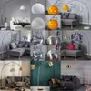 cagü: Design Bogenlampe LUXX Orange mit Marmorfuß Weiß Produktbild-Vorschau 11