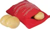 A red potato baking bag with potatoes next to it and one inside. Produktbild-Vorschau