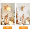 ZMH Wandlamp, houten wandlamp, 2-delig, wandspots E14, Productafbeelding-voorbeeld 3