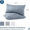 WOLTU Kühlender Kissenbezug 2er Set, Weicher Atmungsaktiv Produktbild-Vorschau 2
