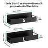 Sada 2 magnetických polic na lednici – Černá – Kovový Náhled obrázku produktu 4