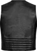 PAULGOS gilet in pelle biker cowl club waistcoat chopper Anteprima dell’immagine prodotto 3