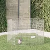 vidaXL Ohrádka pro volný výběh 8 dílů 54x80 cm Pozinkované Náhled obrázku produktu 2