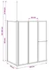 vidaXL Duschwand Weiß 120 x 70 x 137 cm Aluminium Produktbild-Vorschau 8