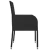 vidaXL Gartenstühle mit Kissen 4 Stk. Poly Rattan Schwarz - Produktbild-Vorschau 11
