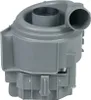 A gray dishwasher pump is shown from a slightly elevated side angle against a white background. Produktbild-Vorschau