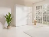 Wandbett 160 x 200 cm - Manuelle vertikale Öffnung - Weiß - Produktbild-Vorschau 6
