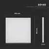 V-TAC VT-6139 Pannello LED 36W 600x600mm 110lm/W 2IN1 Anteprima dell’immagine prodotto 8