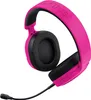A pink gaming headset with a black microphone. Podgląd zdjęcia produktu