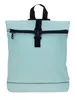 A mint green rucksack with black accents is shown against a white background. Produktbild-Vorschau