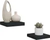 vidaXL Závesné police 2 ks čierne 23x23,5x3,8 cm MDF Náhľad obrázku produktu 5