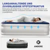 A woman sleeping on an inflatable mattress, with diagrams illustrating support structure and a smaller inset image of another mattress. Anteprima dell’immagine prodotto