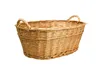A woven basket with handles on a white background. Podgląd zdjęcia produktu