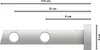 Interdeco Gardinenstange / Vorhangstange Silbergrau / Weiß, Produktbild-Vorschau 2