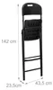 Relaxdays Barhocker klappbar, 2er Set, mit Lehne, HxBxT: Produktbild-Vorschau 6