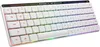 A white mechanical keyboard with RGB lighting. Voir les images du produit