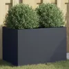 vidaXL Pflanzkübel Anthrazit 62x40x39 cm Stahl Produktbild-Vorschau 2
