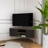 Meuble TV Decorotika Lesson | Noyer et noir Voir les images du produit 2