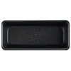 A top-down view of a black loaf pan with a textured interior. Voir les images du produit