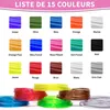 Filament stylo 3D Fleau Kids - 75 mètres - 15 couleurs - Voir les images du produit 3