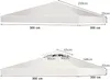 Two diagrams of a white gazebo roof, with dimensions indicated. Produktbild-Vorschau