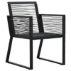 vidaXL 7-tlg. Garten-Essgruppe Schwarz PVC-Rattan Produktbild-Vorschau 5