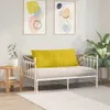 vidaXL Dossier Coussin Jaune 120 x 50 cm Tissu velours Voir les images du produit 4