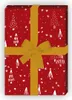 Retro Weihnachtspapier mit grafischem Weihnachtsbaum Wald, Produktbild-Vorschau 1
