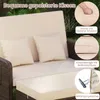 COSTWAY 3 w 1 – sofa ogrodowa z polirattanu z regulowanym Podgląd zdjęcia produktu 7