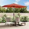 vidaXL Ombrellone con asta in metallo 300x200 cm terracotta Anteprima dell’immagine prodotto 8