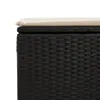 vidaXL Gartenhocker mit Kissen Schwarz 55x55x37 cm Poly Produktbild-Vorschau 5