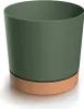 Blumentopf TUBOS PM mit Schale dunkelgrün/braun 33,8 cm Produktbild-Vorschau 2