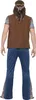 Back view of a person wearing a hippie costume. Produktbild-Vorschau