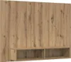 A wooden TV cabinet with two open shelves. Anteprima dell’immagine prodotto