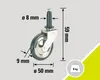 Tarrox Teewagenrolle, bis 8 kg, 50 x 59 x 9 mm Produktbild-Vorschau 2
