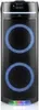 A tall, black speaker with blue illuminated rings and colorful lights at the base. Náhled obrázku produktu