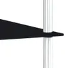 vidaXL Scaffale a 4 ripiani nero 40x40x100 cm in vetro Anteprima dell’immagine prodotto 3