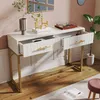 OKWISH Coiffeuse 100x45x75 cm - 2 Tiroirs Pieds Métal - Voir les images du produit 9