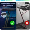XMTECH biurko w kształcie litery L czarne, stół do gier w Podgląd zdjęcia produktu 3