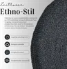 Ethno Boho decoratief jute tapijt, model Abrila, rond, Productafbeelding-voorbeeld 2