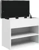 vidaXL Lavica na topánky biela 62 x 32 x 50 cm Materiál na Náhľad obrázku produktu 4